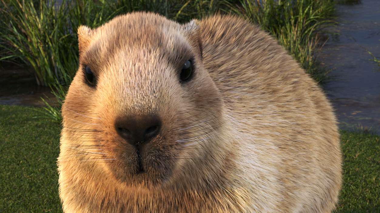 Alpine Marmot Fur 3D