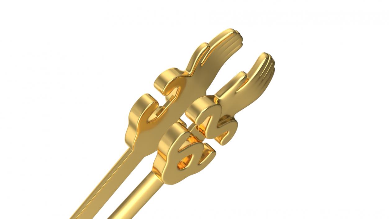 3D Gold Smoker Cigarette Holder Ring model