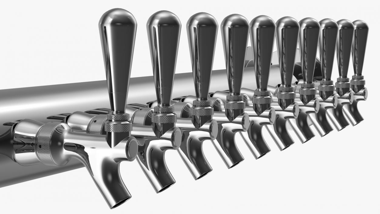 Wall Mount Rail Draft Beer Tower 3D