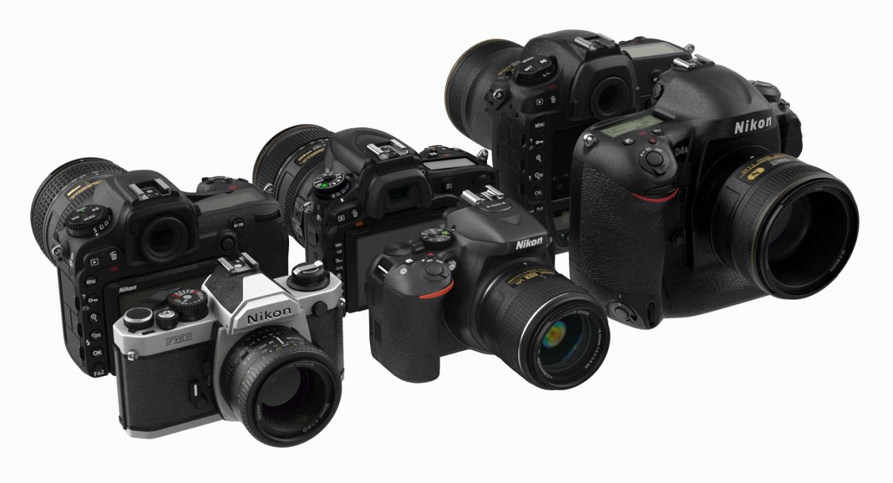 Nikon Cameras Collection 3D model