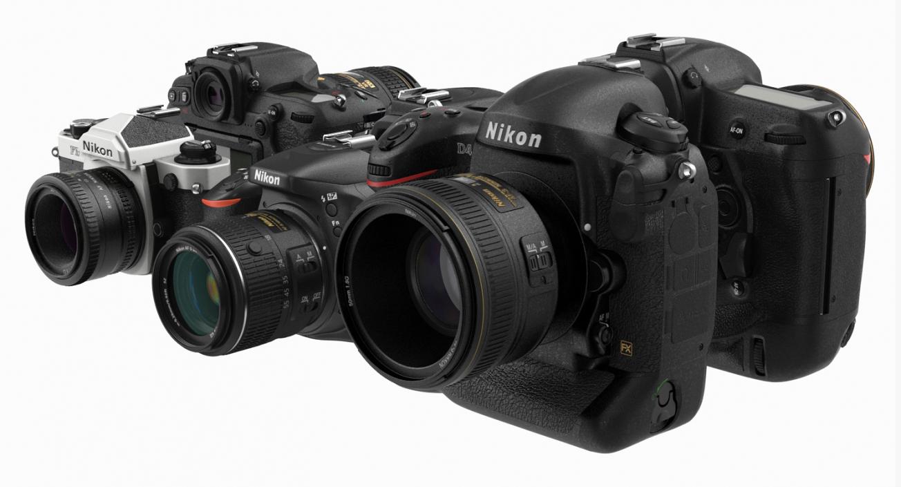 Nikon Cameras Collection 3D model