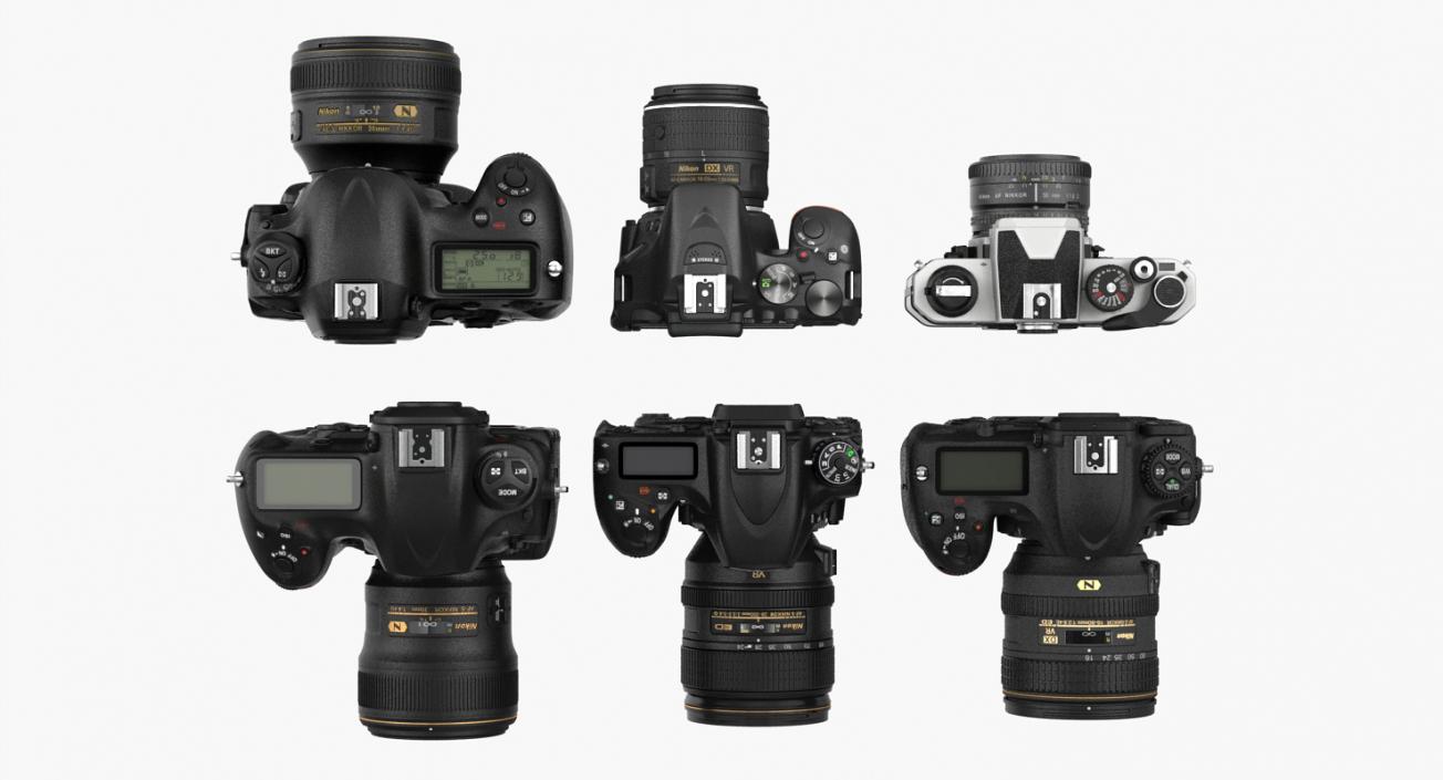 Nikon Cameras Collection 3D model