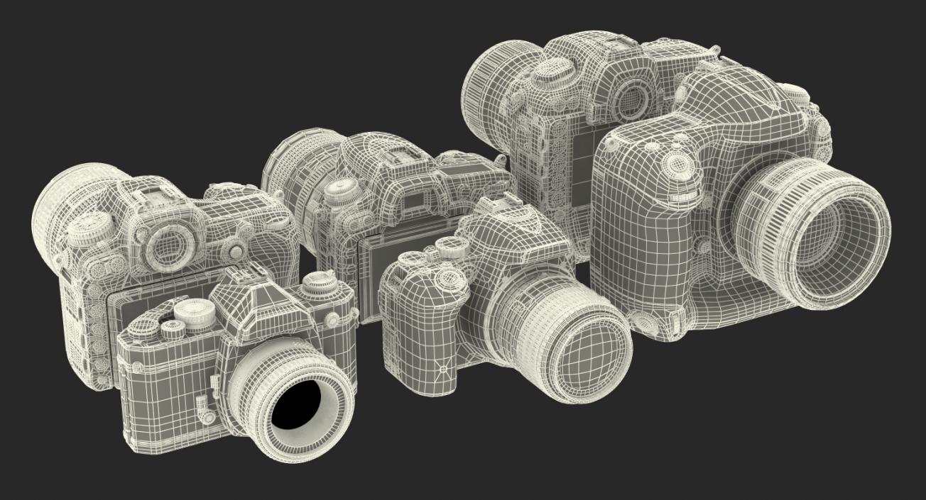 Nikon Cameras Collection 3D model