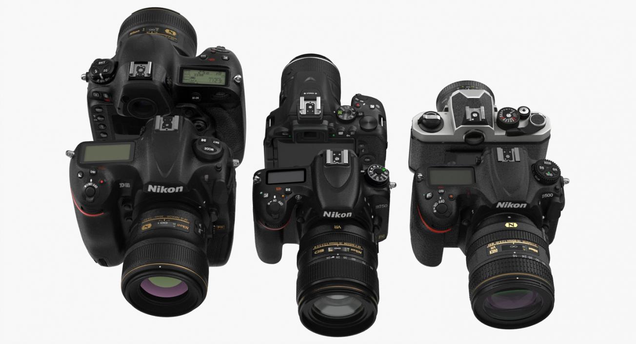 Nikon Cameras Collection 3D model