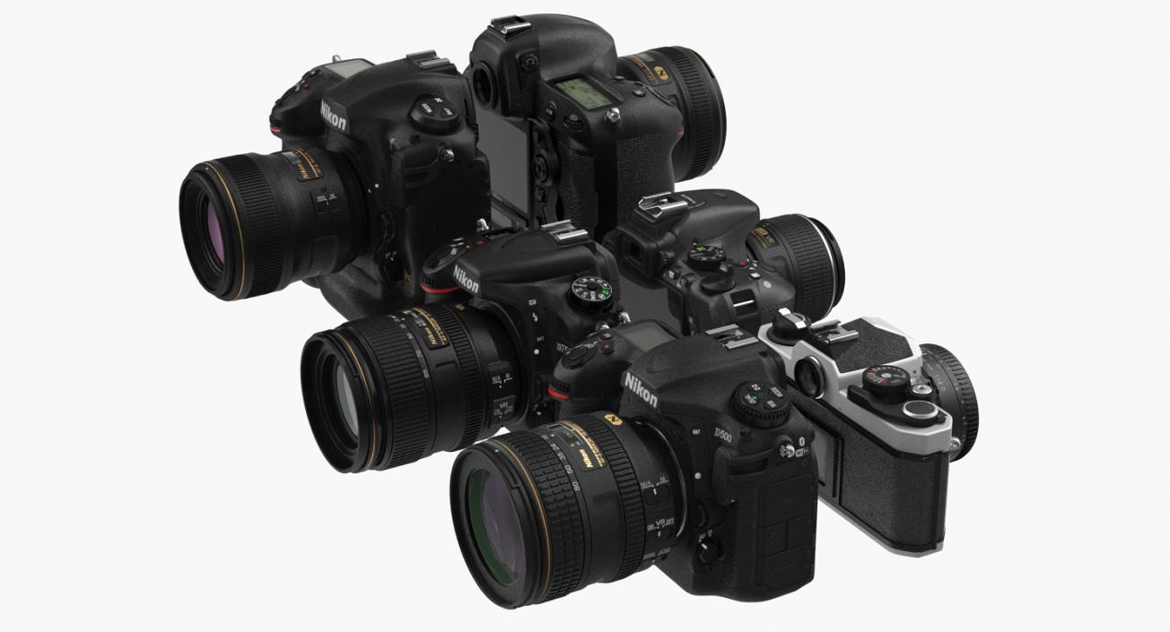 Nikon Cameras Collection 3D model