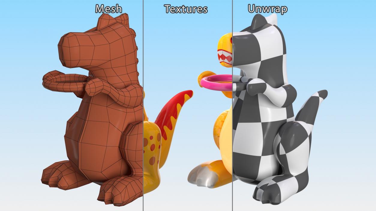 3D Dinosaur Inflatable Toy model