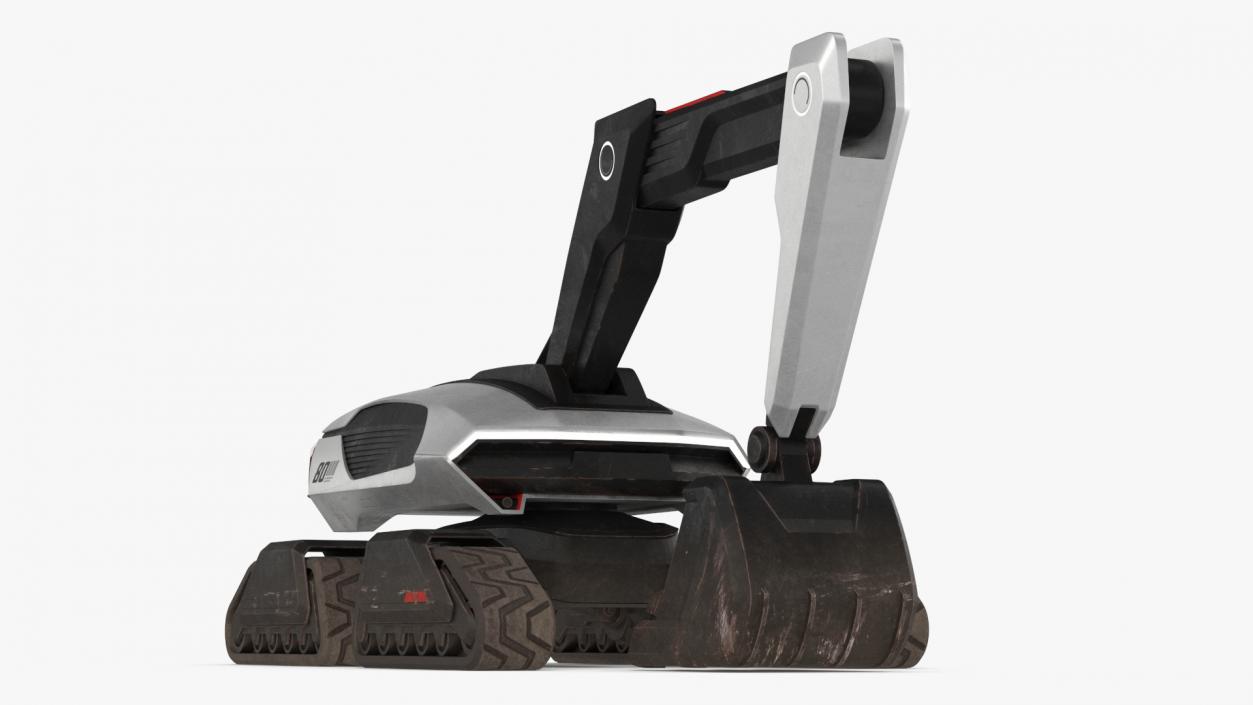 Excavator Futuristic Concept Old 2 3D model