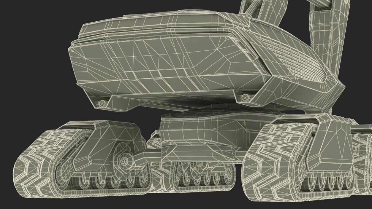 Excavator Futuristic Concept Old 2 3D model