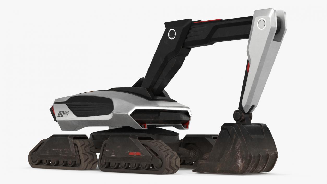 Excavator Futuristic Concept Old 2 3D model