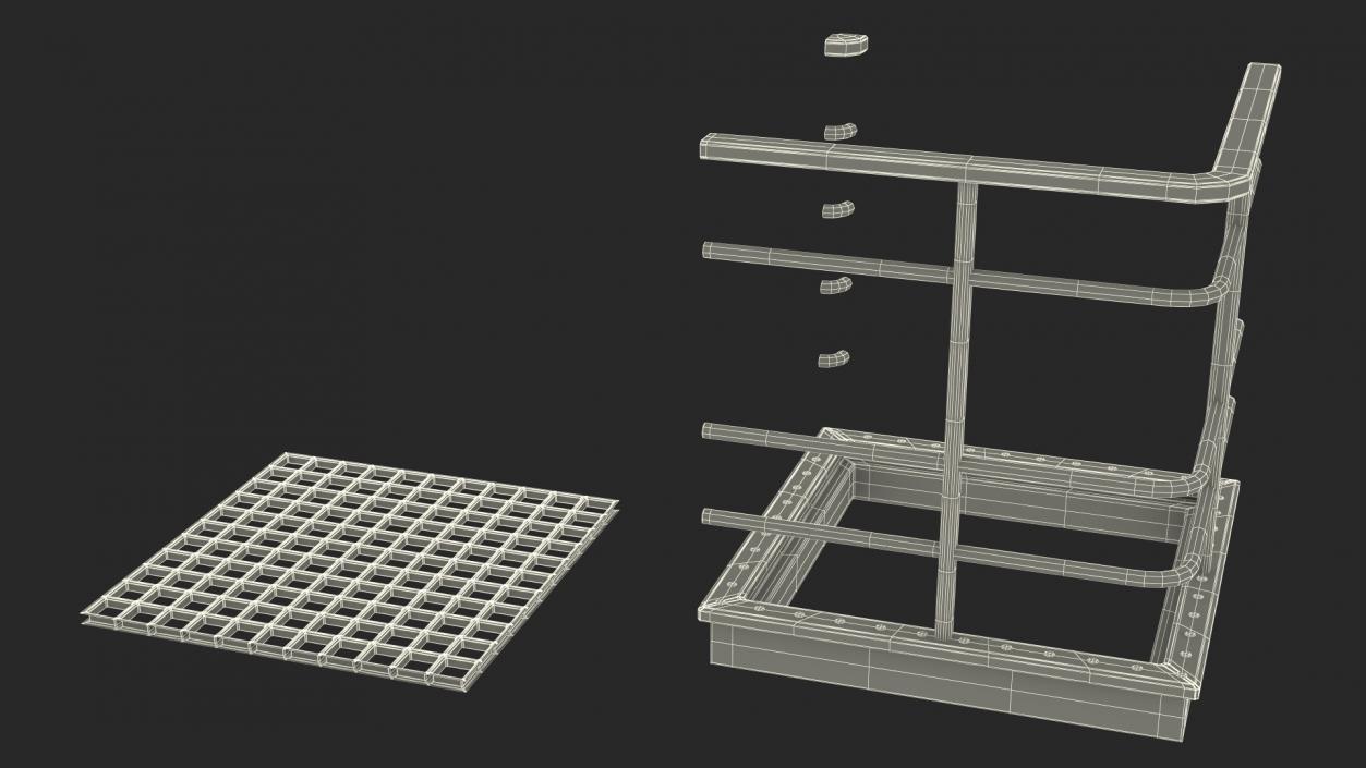 3D Industrial Catwalk Short Corner