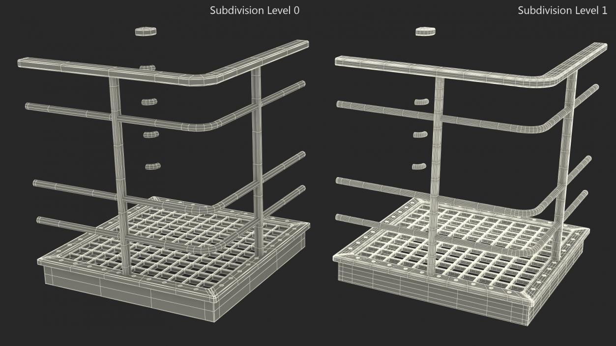 3D Industrial Catwalk Short Corner