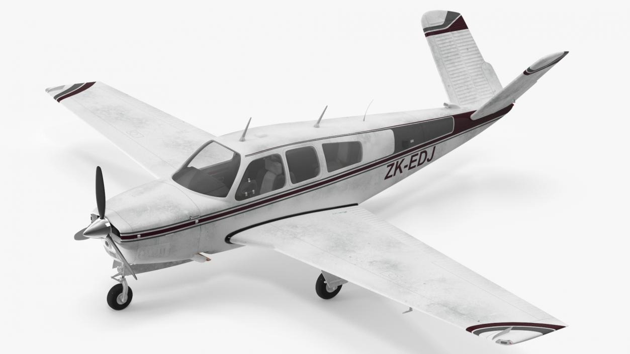 3D Propeller Aircraft Beechcraft Bonanza S35 Rigged model