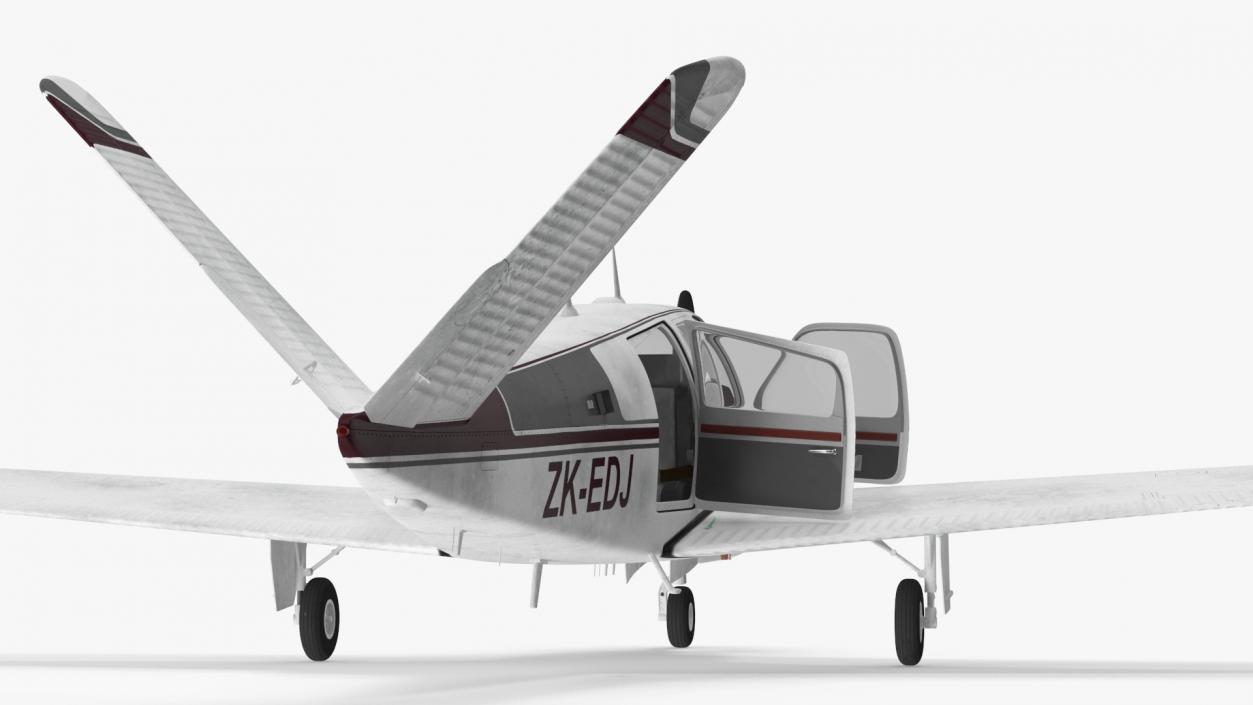 3D Propeller Aircraft Beechcraft Bonanza S35 Rigged model