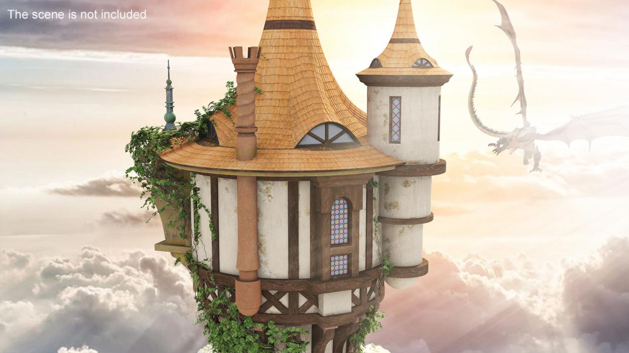 3D Rapunzel Castle Tower