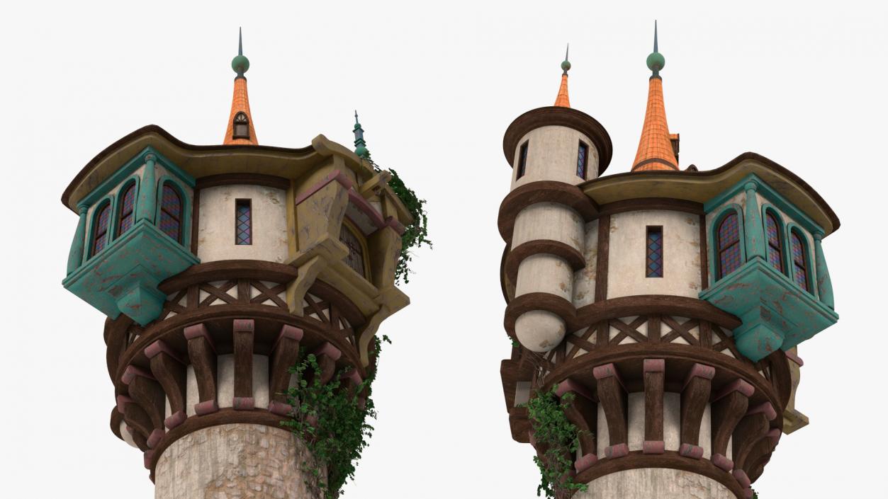 3D Rapunzel Castle Tower