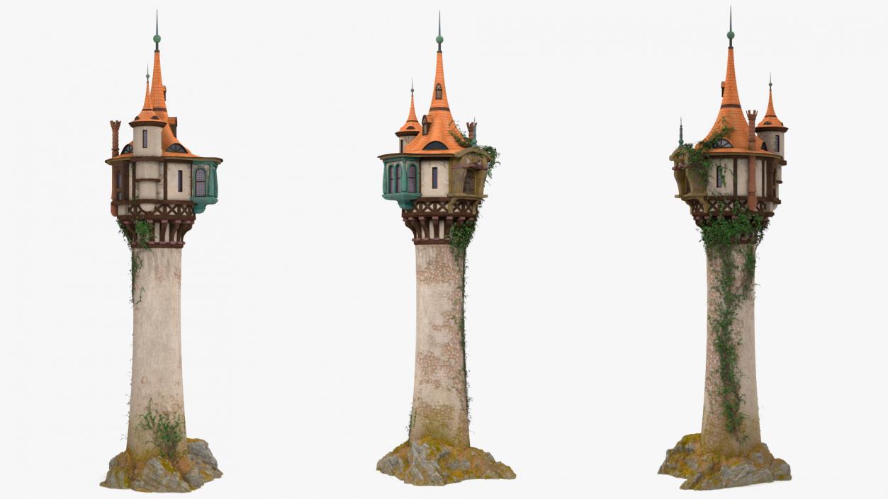 3D Rapunzel Castle Tower