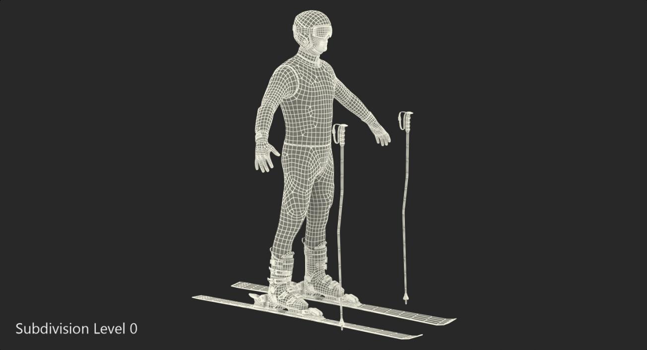 Downhill Skier Generic 3D