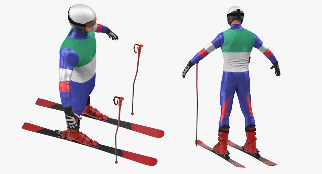 Downhill Skier Generic 3D