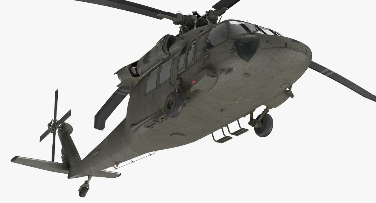 3D Sikorsky UH-60 Black Hawk US Military Utility Helicopter