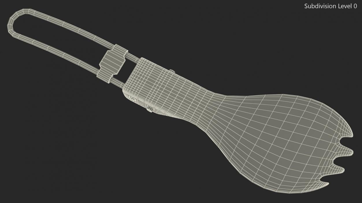 Foldable Spork 3D model