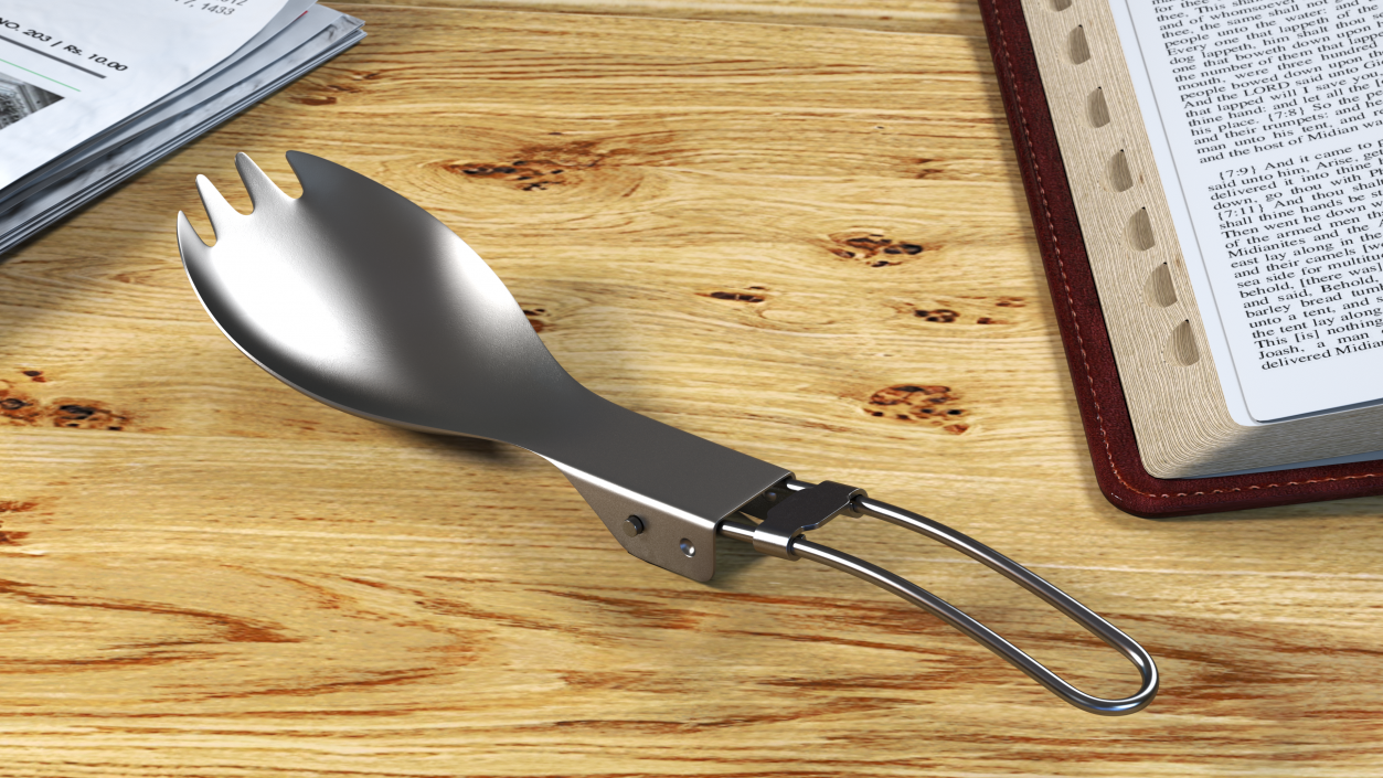 Foldable Spork 3D model