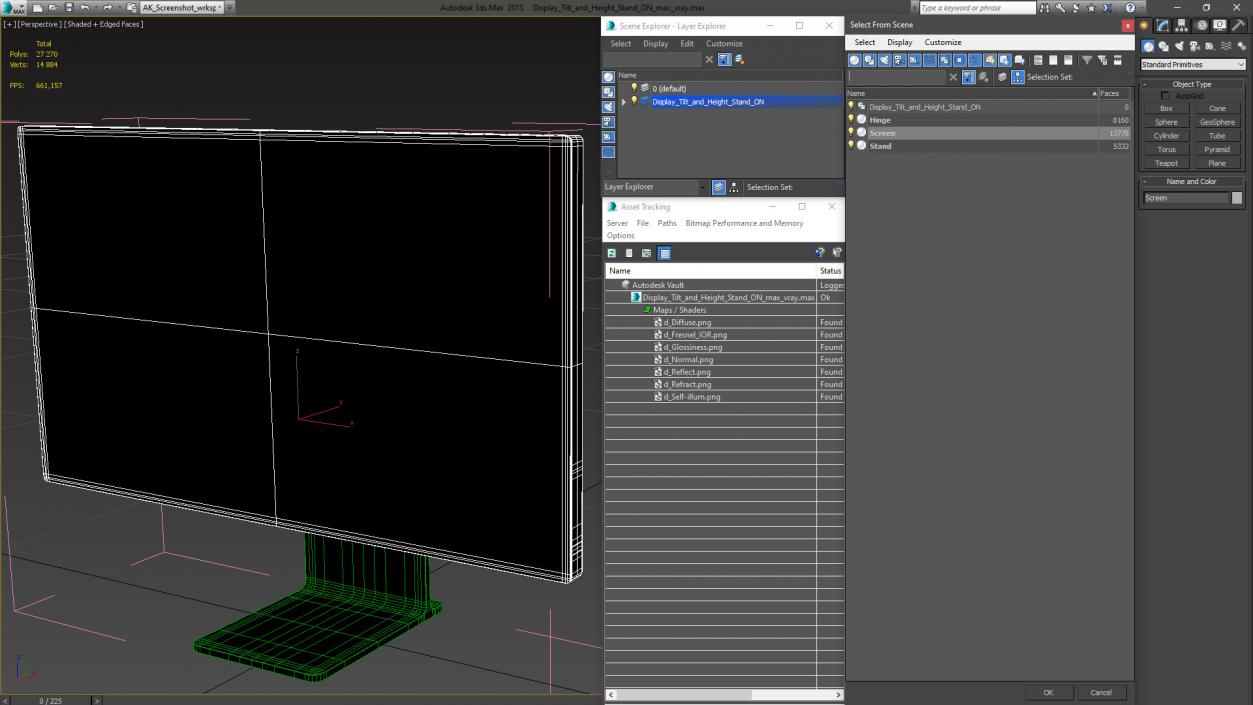 Display Tilt and Height Stand ON 3D