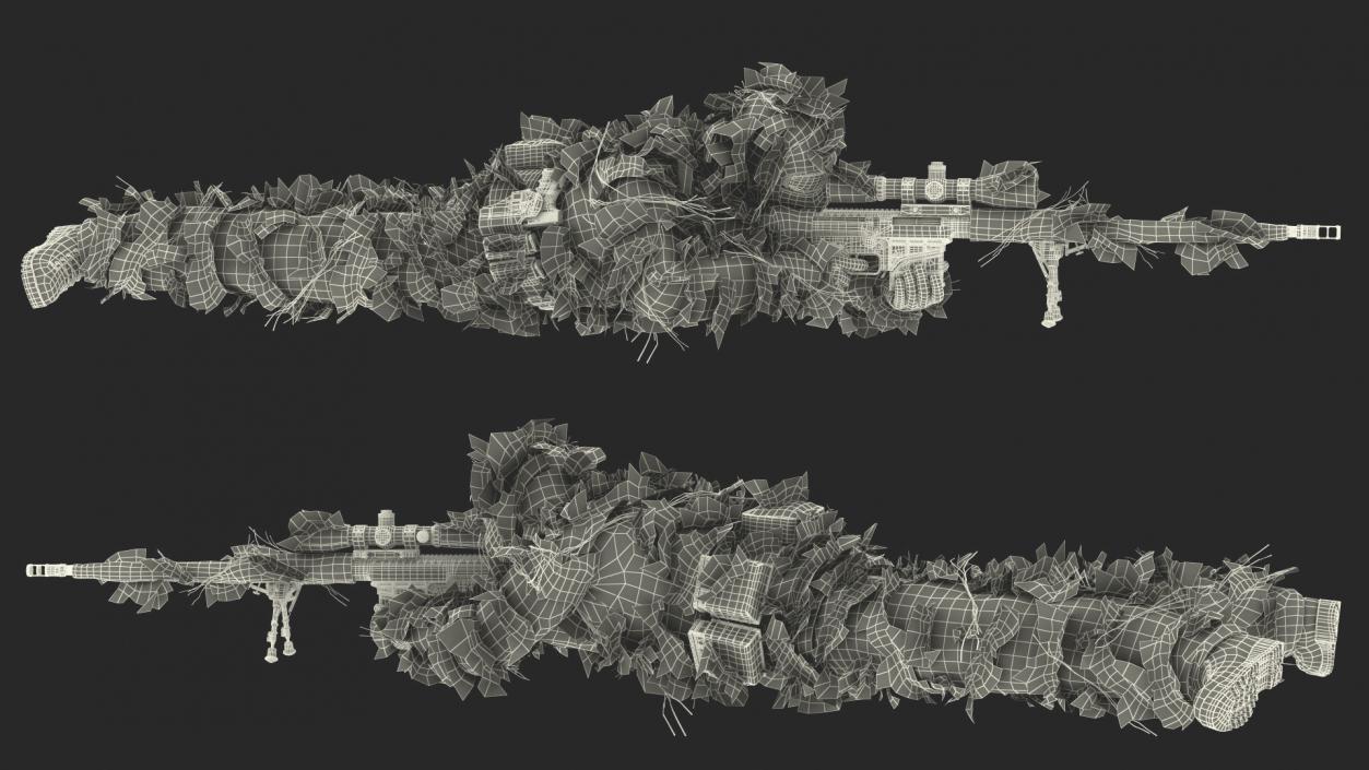 3D Sniper Shooting Position Desert Camo