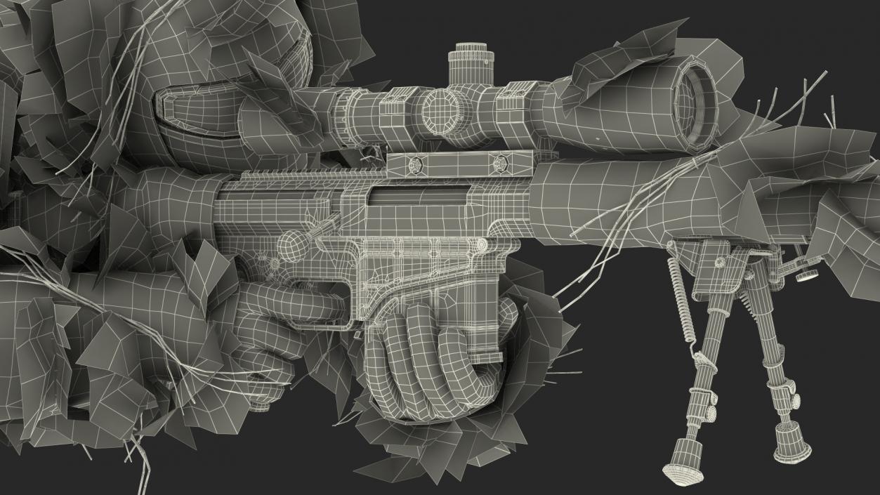 3D Sniper Shooting Position Desert Camo