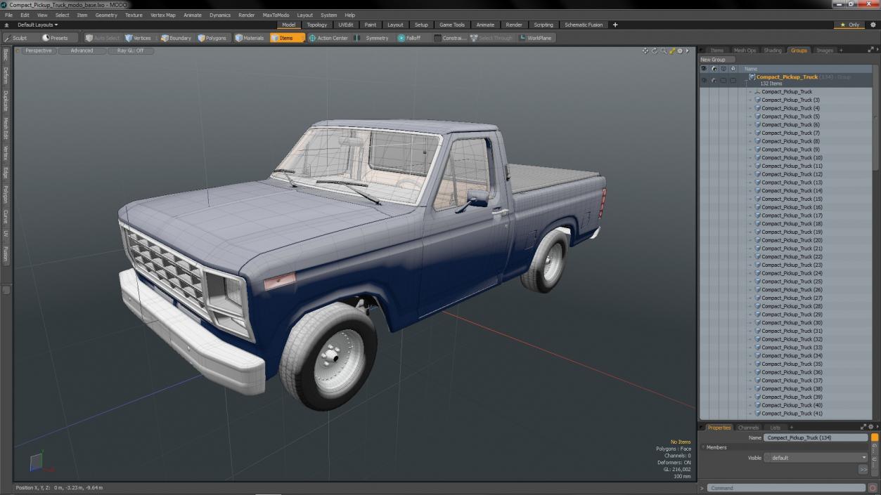 3D model Compact Pickup Truck