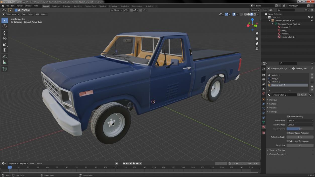 3D model Compact Pickup Truck