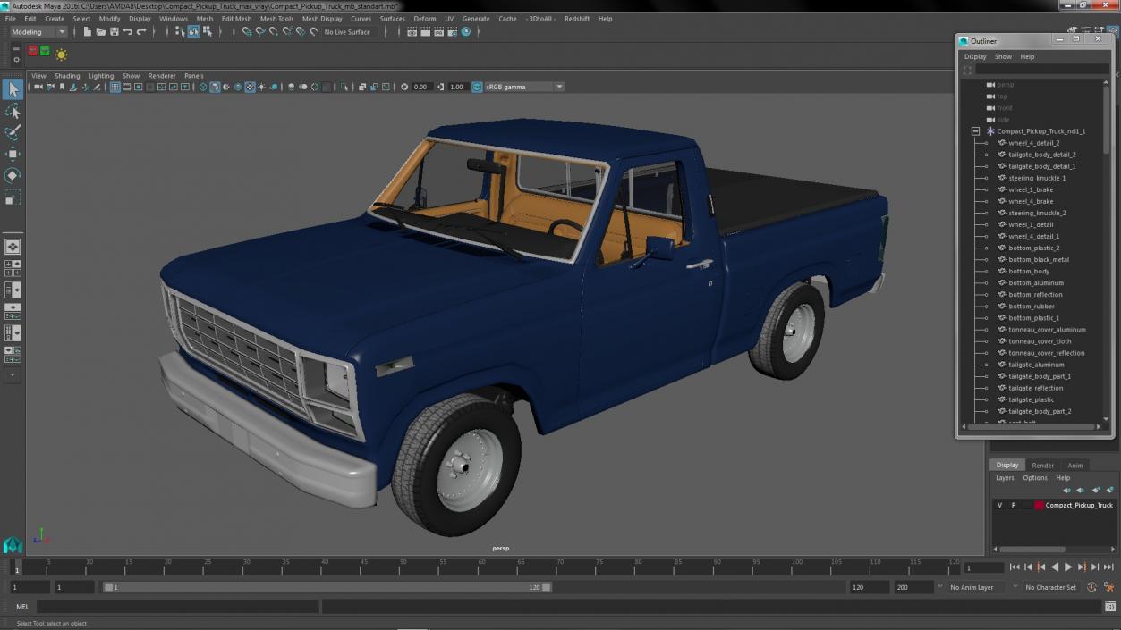 3D model Compact Pickup Truck