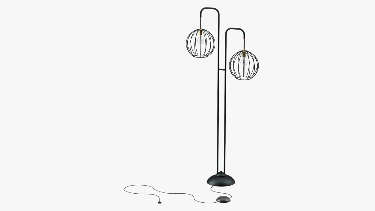 3D Floor Lamp Black