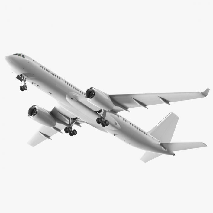 Narrow-Body Jet Airliner Blank Livery 3D