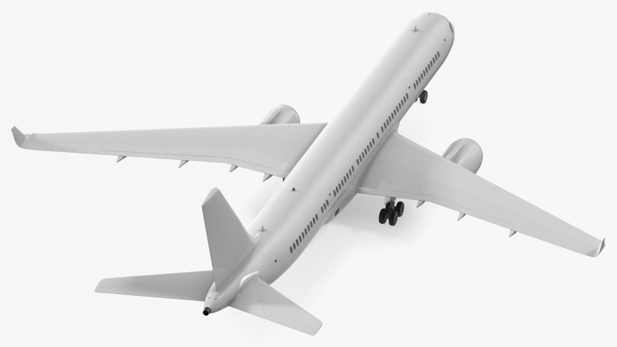 Narrow-Body Jet Airliner Blank Livery 3D