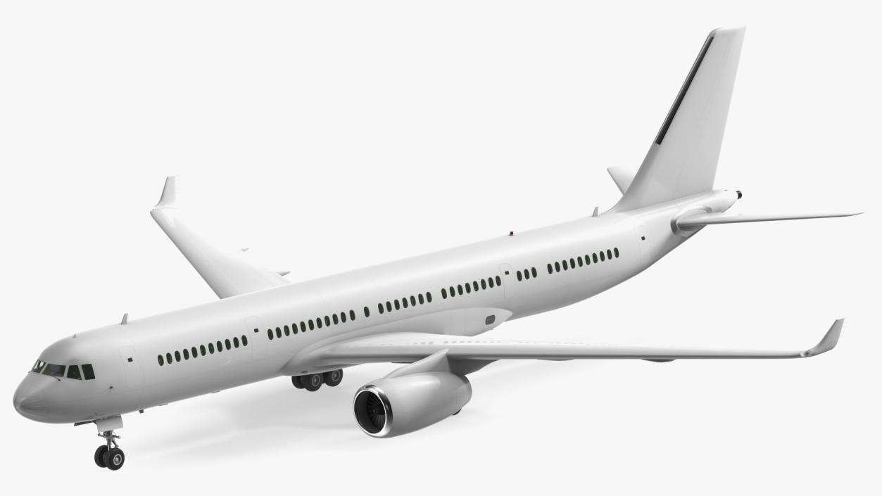 Narrow-Body Jet Airliner Blank Livery 3D