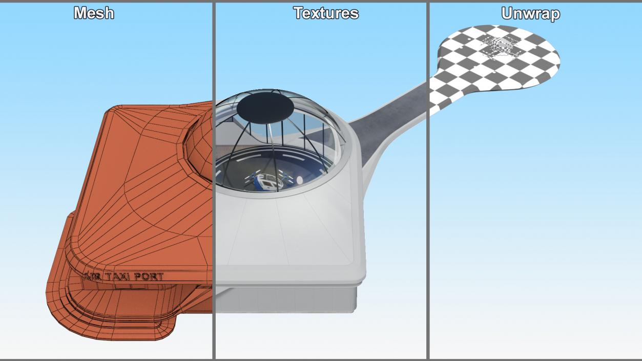 3D model Urban Air Port with Drone