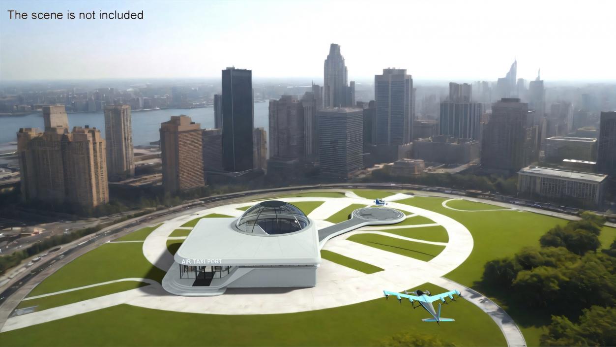 3D model Urban Air Port with Drone