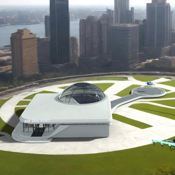 3D model Urban Air Port with Drone