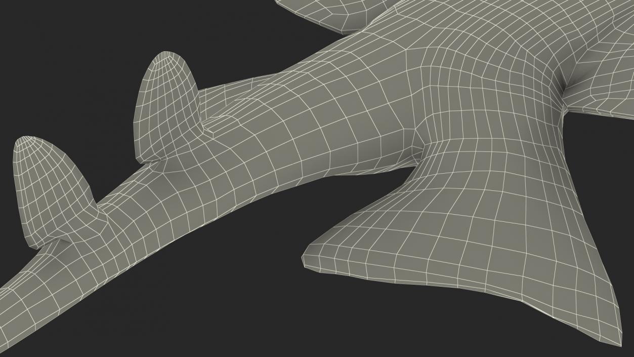 3D model Angel Shark Swimming Pose