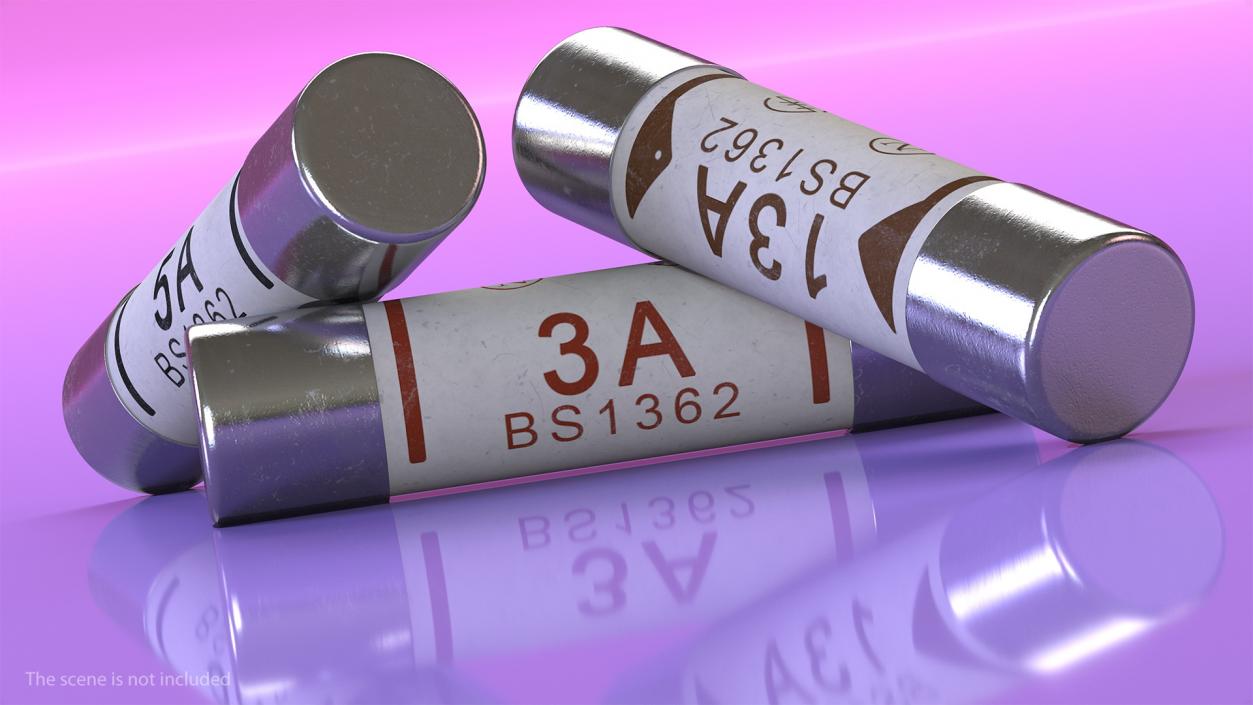 BS1362 Ceramic Fuse 3D model