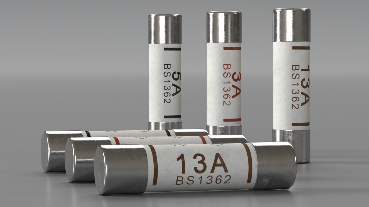 BS1362 Ceramic Fuse 3D model