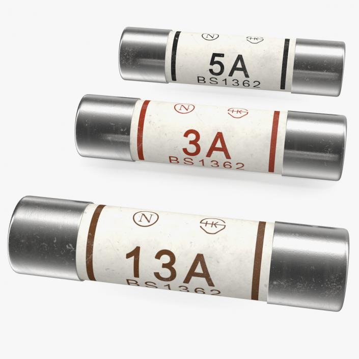 BS1362 Ceramic Fuse 3D model