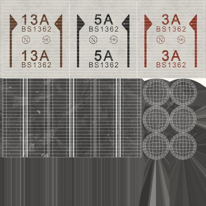 BS1362 Ceramic Fuse 3D model