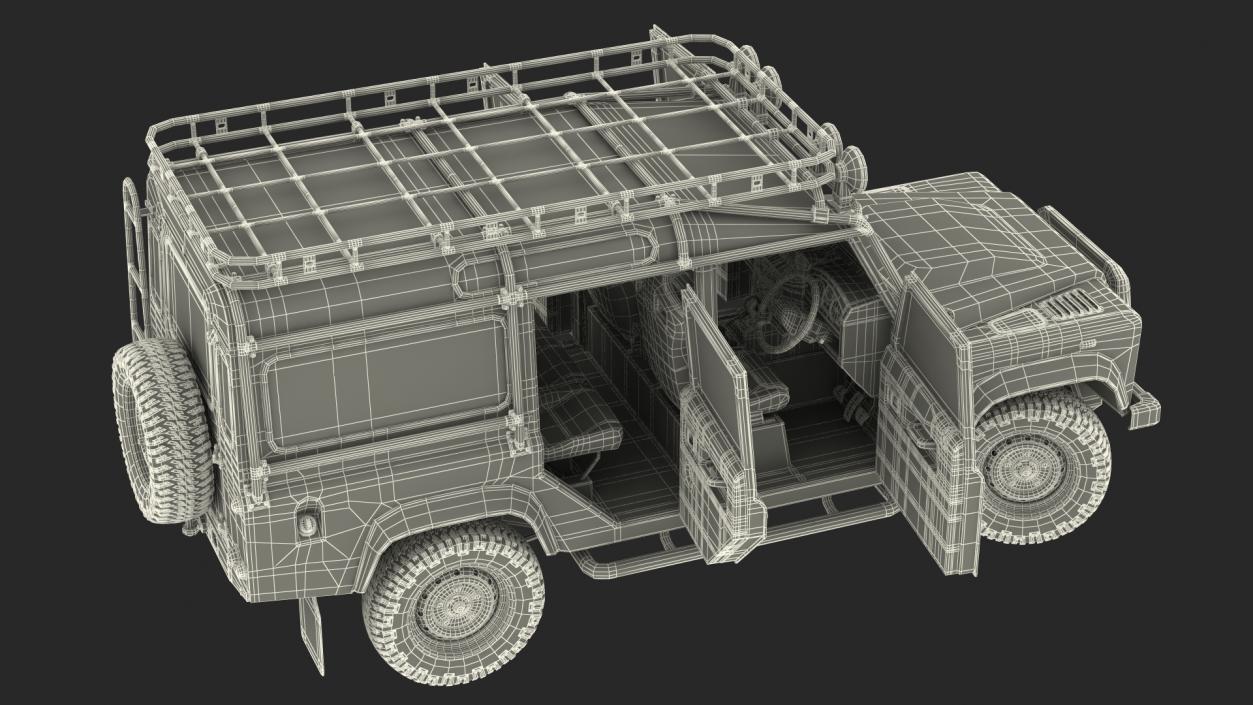 Off Road Car Rigged 3D model