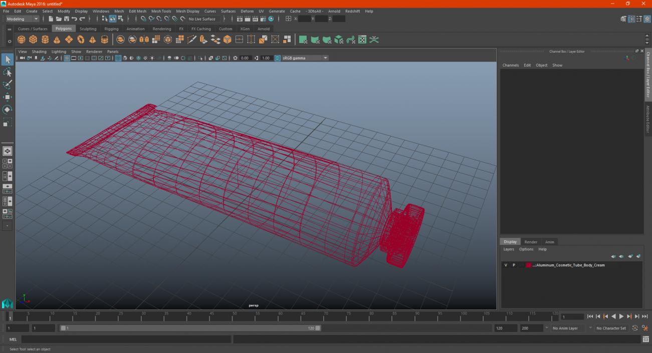 3D Hand Cream in Aluminium Tube model