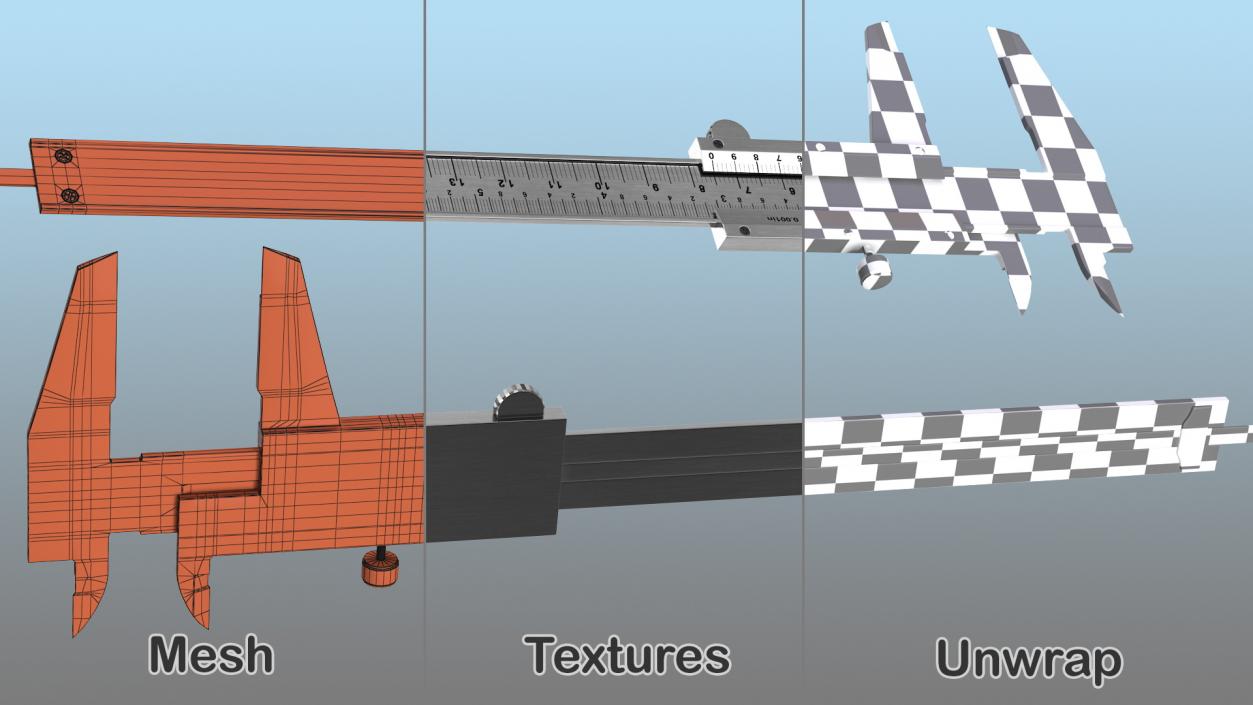 Spurtar Steel Vernier Caliper 3D model