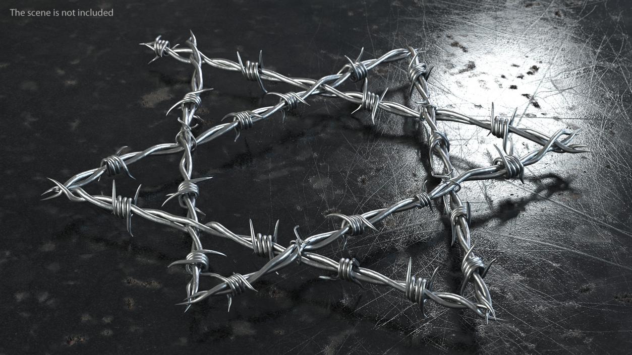 3D model Star of David made from Barbed Wire