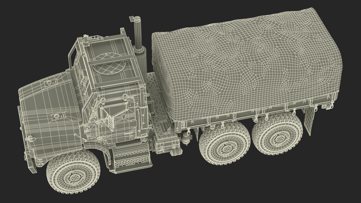 3D Truck with Trailer Air Defense Missile Complex