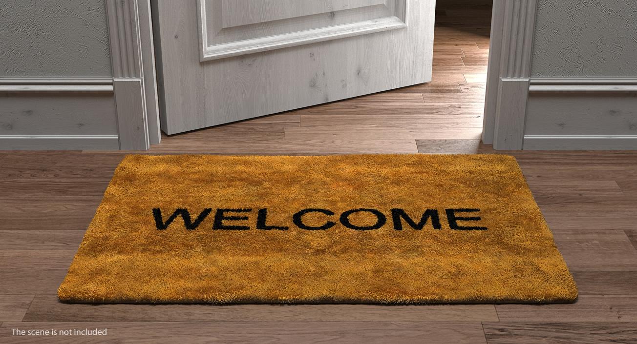 Welcome Doormat Fur 3D model