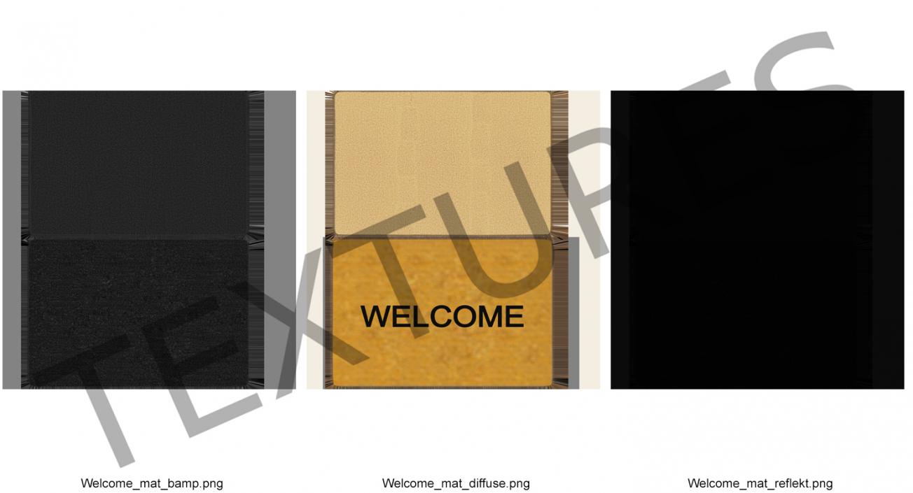 Welcome Doormat Fur 3D model